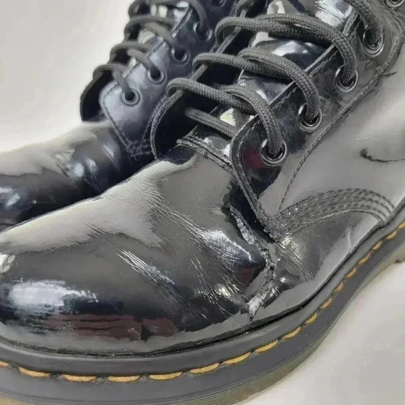 Dr. Martens 1460 Patent Leather Black Boots - 8 - Picture 4 of 10